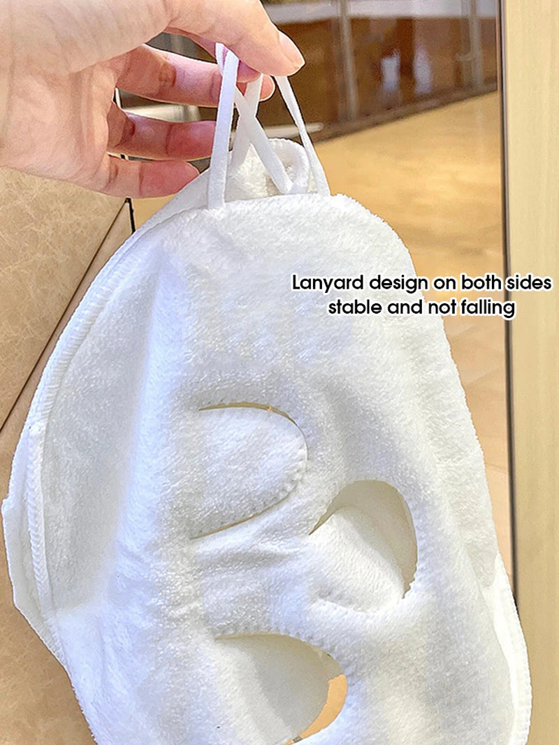 Hot Compress Towel Hanging Ear Steam Heating Face Towel