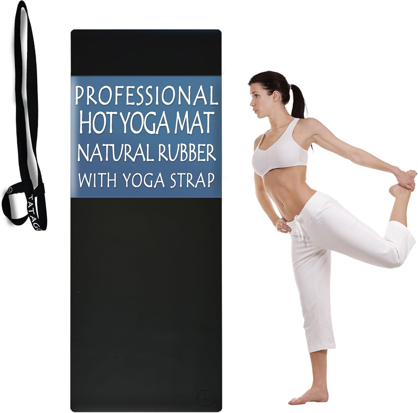 Professional Grade Natural Rubber Hot Yoga Mat
