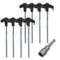 Heavy Duty Spiral Camping Tent Stakes 8-Pack