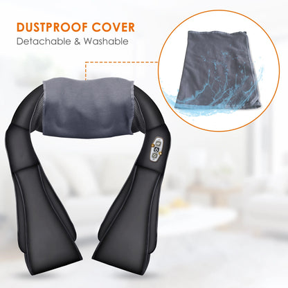 Shiatsu Neck & Shoulder Massager with Heat – 4D Deep Kneading