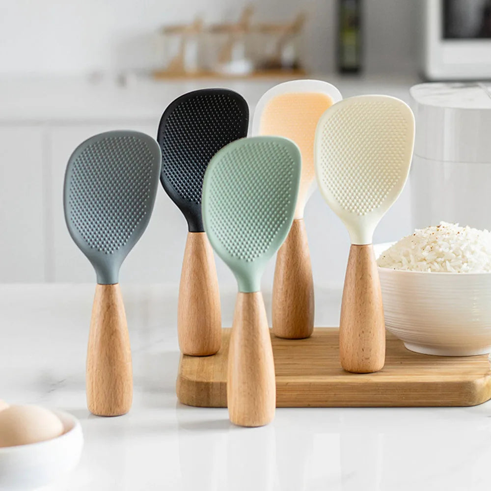 Silicone Spoon Non-Stick Cooking Spoon Kitchen Gadget