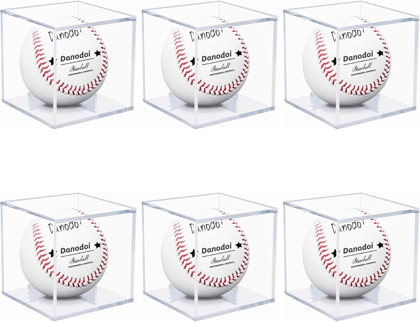 Uv-Protected Acrylic Baseball Display Case – 6-Pack Memorabilia Cube
