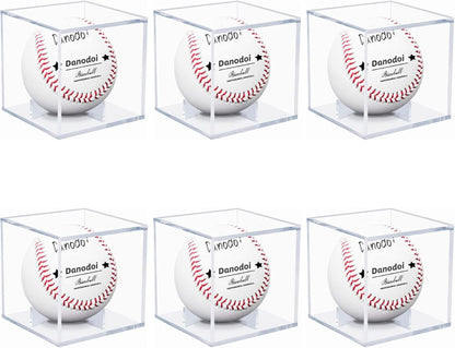 Uv-Protected Acrylic Baseball Display Case – 6-Pack Memorabilia Cube