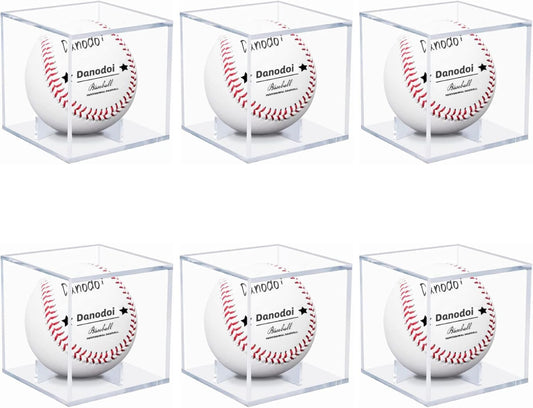Uv-Protected Acrylic Baseball Display Case – 6-Pack Memorabilia Cube