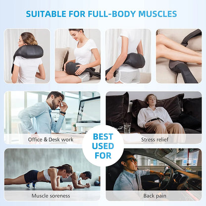 Shiatsu Neck & Shoulder Massager with Heat – 4D Deep Kneading