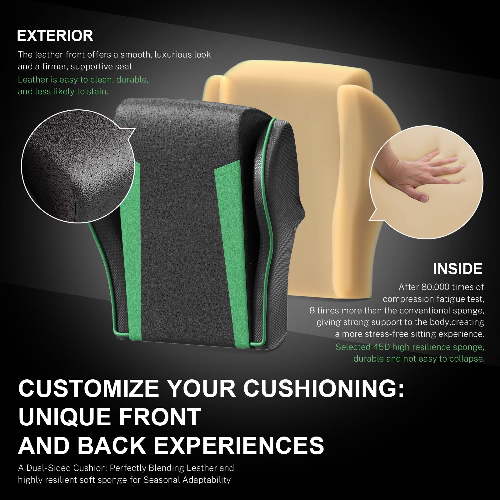Ergonomic Gaming Chair with Footrest & Massage Lumbar Support