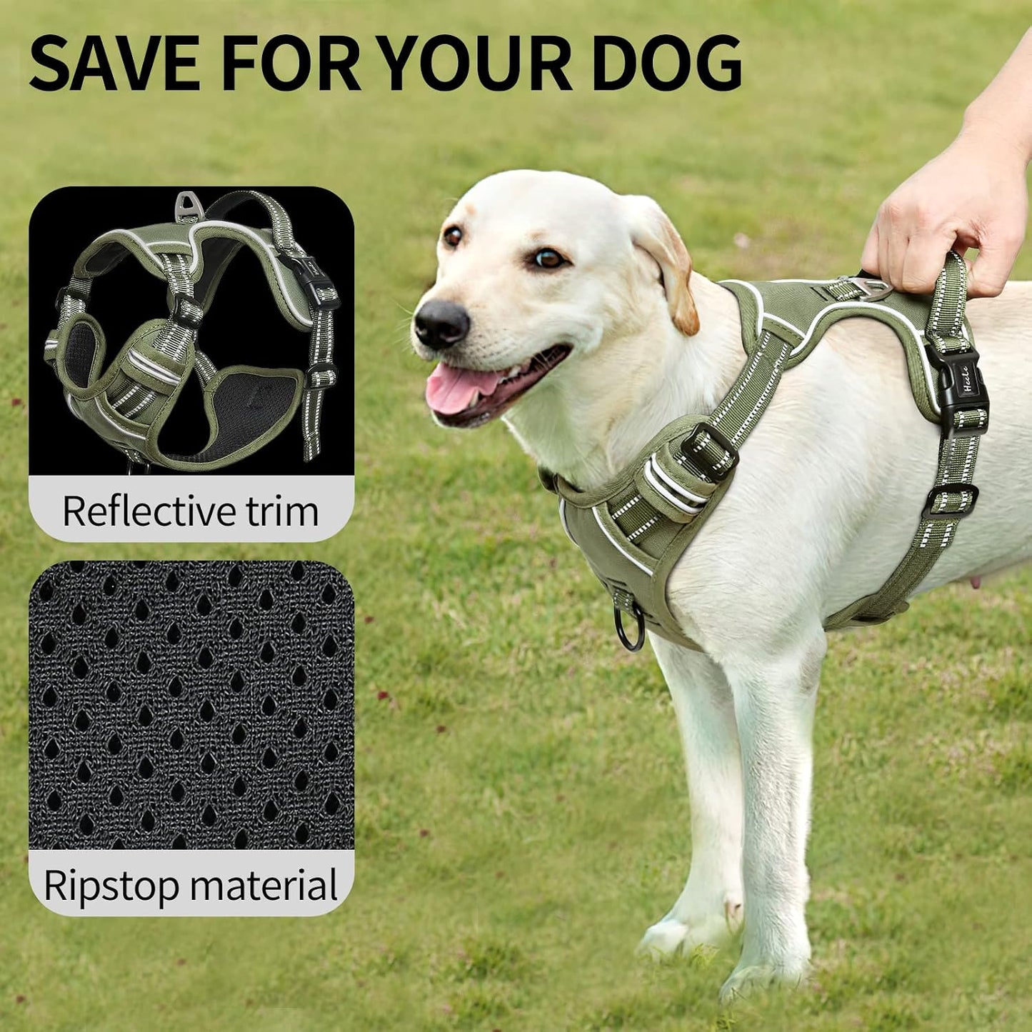 No Pull Adjustable Padded Reflective Dog Harness