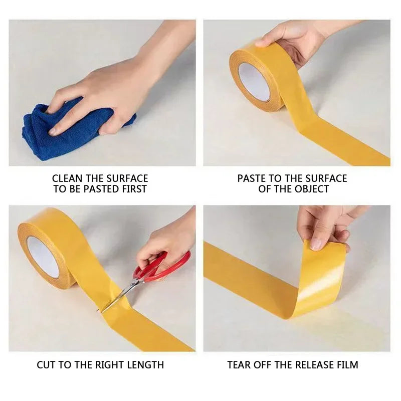 Heavy-Duty Double-Sided Carpet Tape – Waterproof Mesh Adhesive