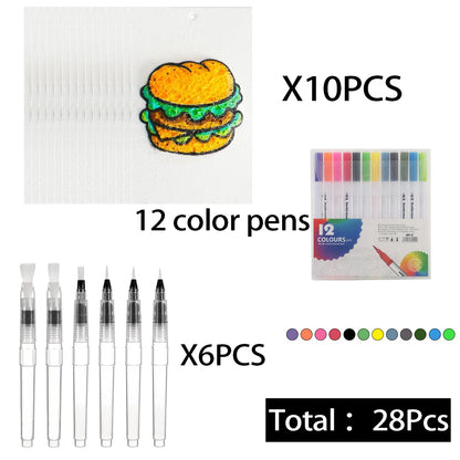 3D Drawing Magic Canvas Sponge Kids DIY Paint Set