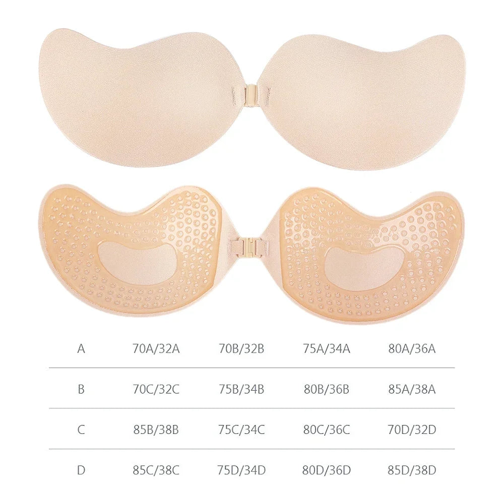 Invisible Strapless Adhesive Push-Up Bra Seamless