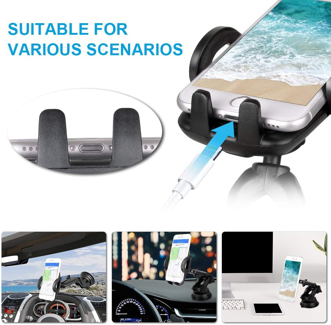 Dashboard Car Phone Mount Hands-Free Suction Cup Holder