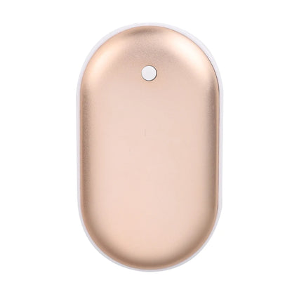 Portable USB Rechargeable Pebble Hand Warmer Power Bank