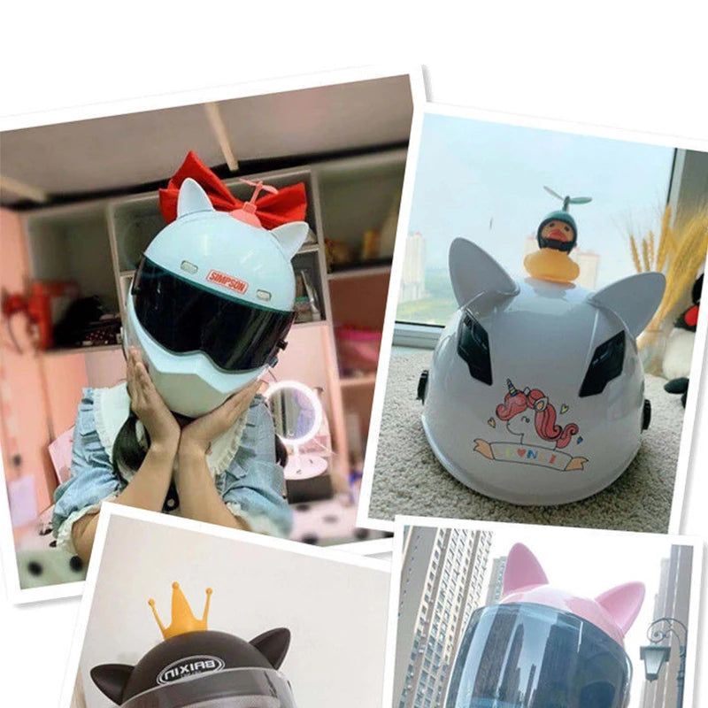 Universal Helmet Cat Ears Decoration Moto Electric