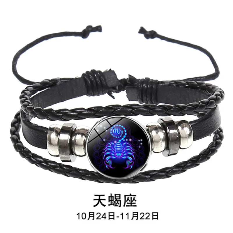12-Constellation Zodiac Charm Bracelet