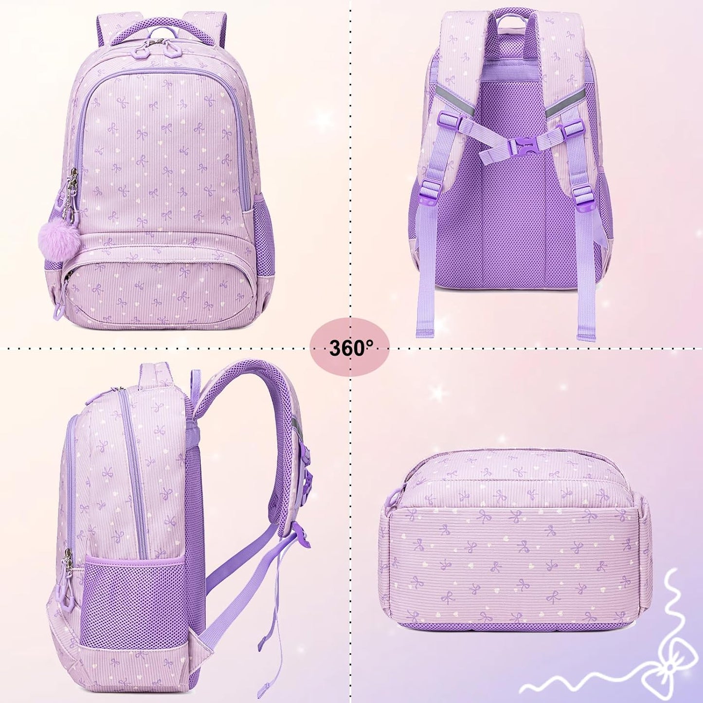 Unicorn Backpack Kids School Bookbag 3-In-1 Set