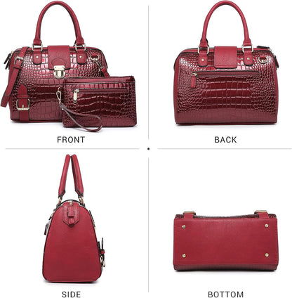 Vegan Leather Barrel Handbag – Top-Handle Satchel Work Tote