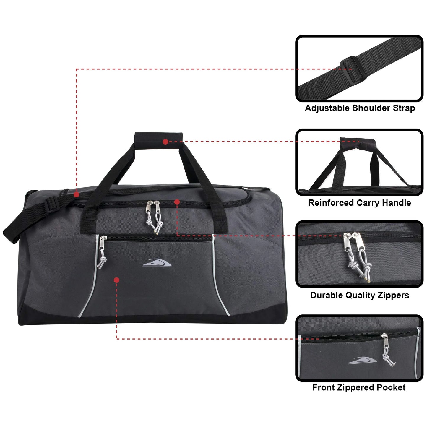 55L Weekender Duffel Bag – Gym, Travel & Sports Overnight Bag