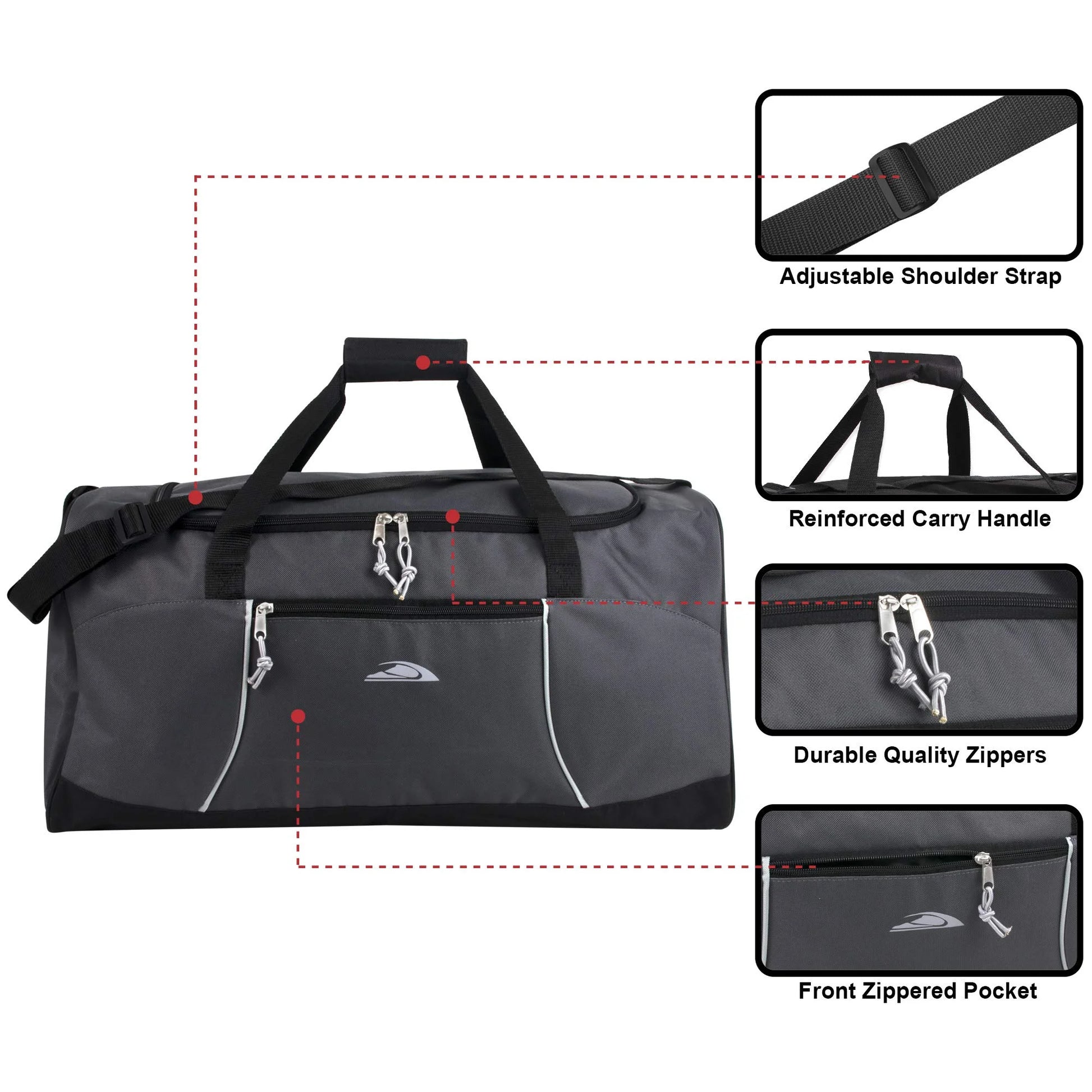 55L Weekender Duffel Bag – Gym, Travel & Sports Overnight Bag