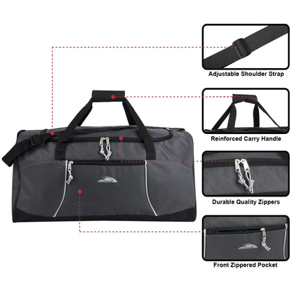55L Weekender Duffel Bag – Gym, Travel & Sports Overnight Bag