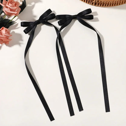Cute Ribbon Bow Headband Long Tassel Hair Clip