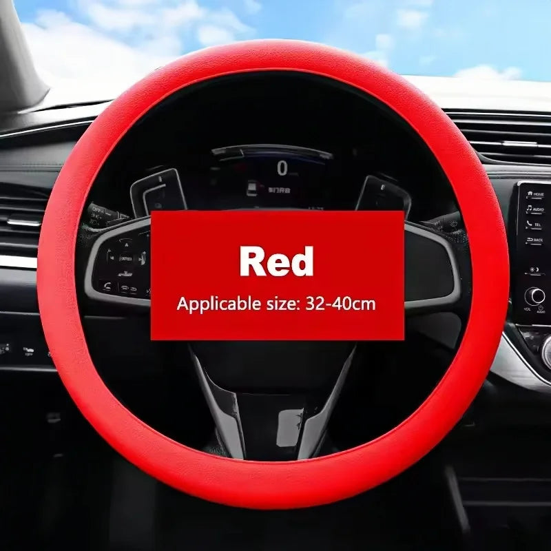 Car Silicone Steering Wheel Cover Sweat-Absorbing Non-Slip