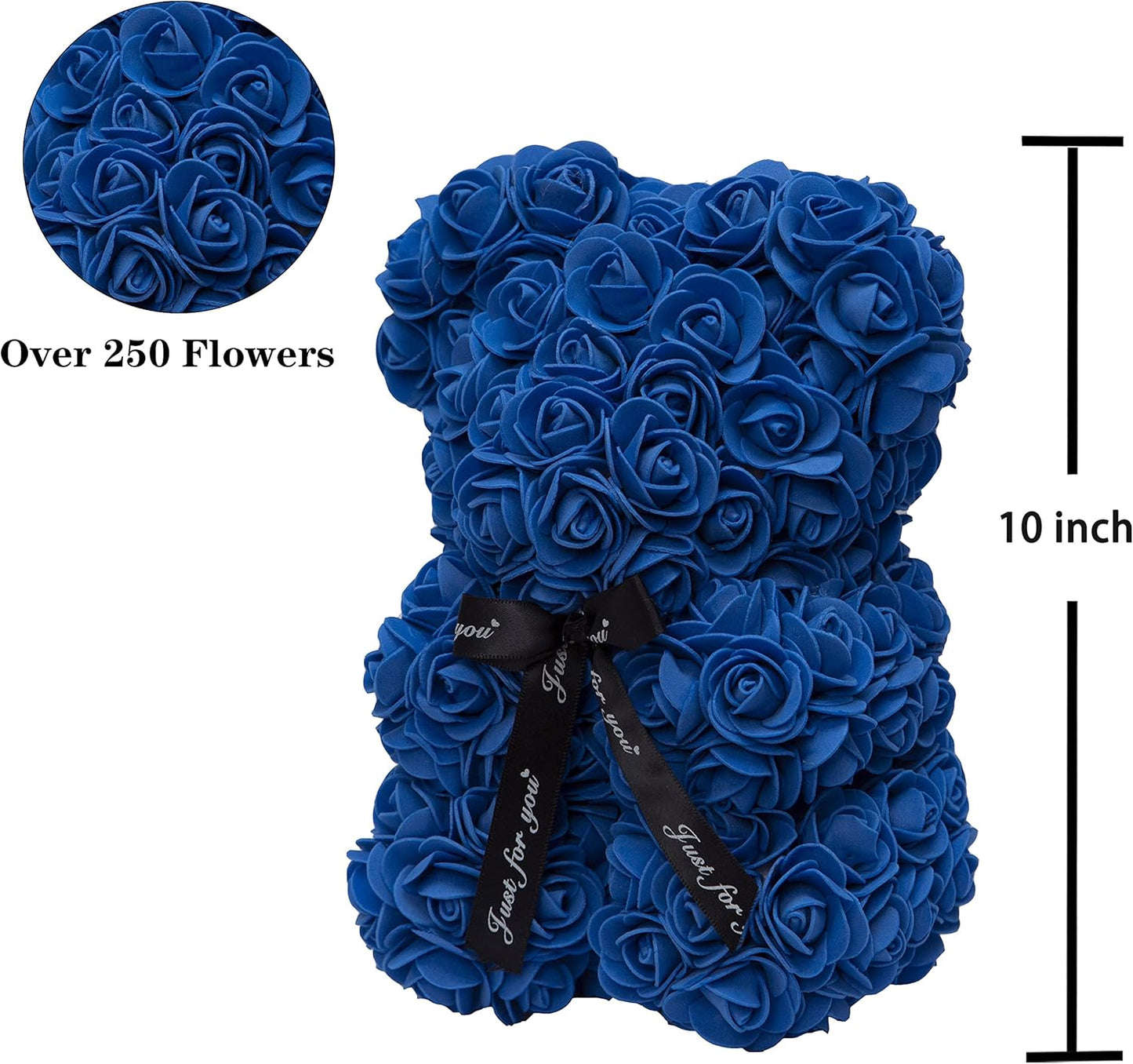 Handmade Rose Bear Gift Box – Preserved Flower Teddy Bear