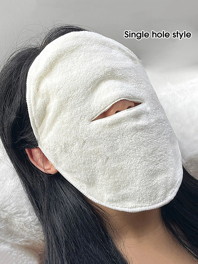 Hot Compress Towel Hanging Ear Steam Heating Face Towel