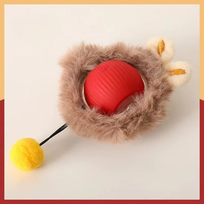 Cat Interactive Ball Toy Automatic Rolling with Tail