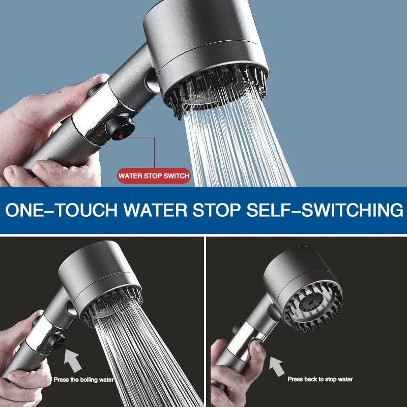 High-Pressure Shower Head 3-Mode Adjustable Spray