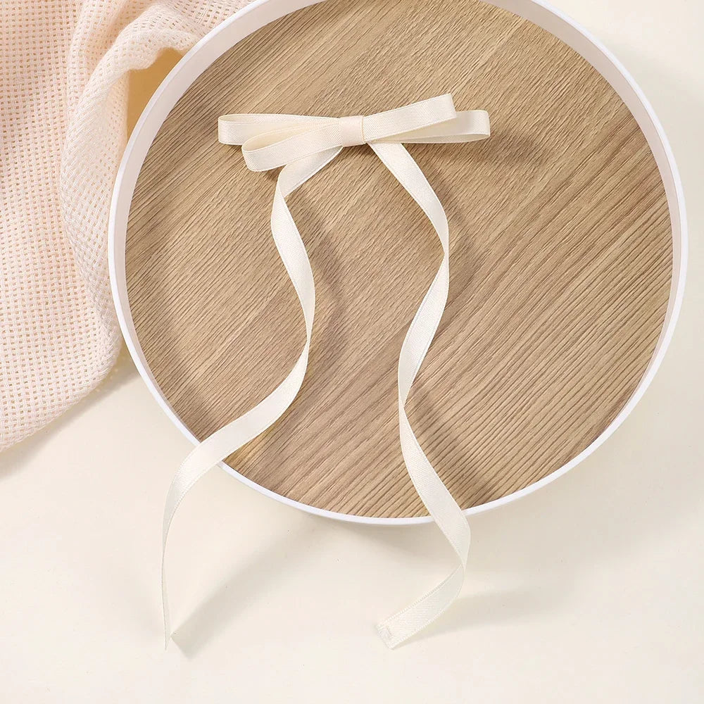 Cute Ribbon Bow Headband Long Tassel Hair Clip