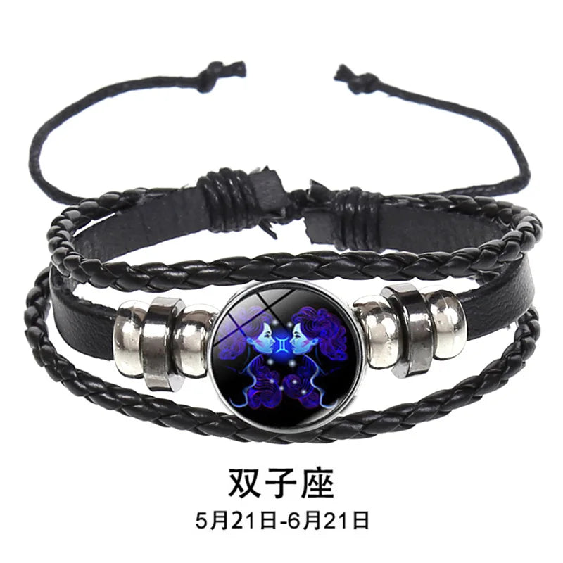 12-Constellation Zodiac Charm Bracelet