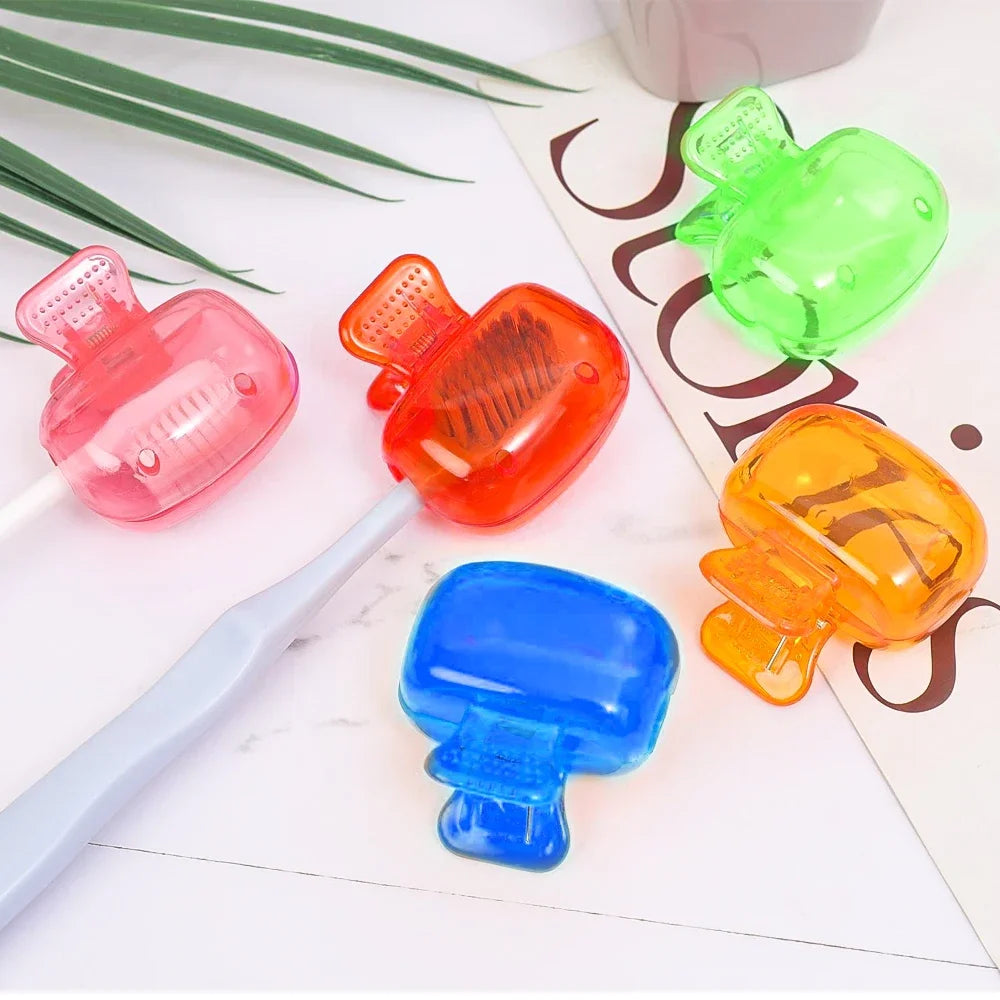 Portable Toothbrush Head Cover Clip Dustproof Set