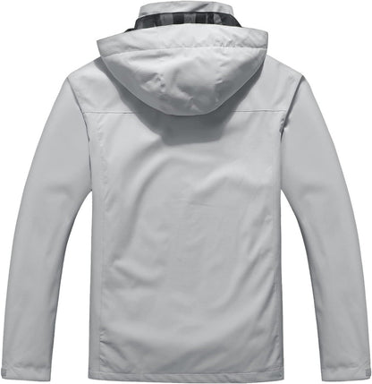 Lightweight Waterproof Hooded Rain Jacket – Packable Shell Coat