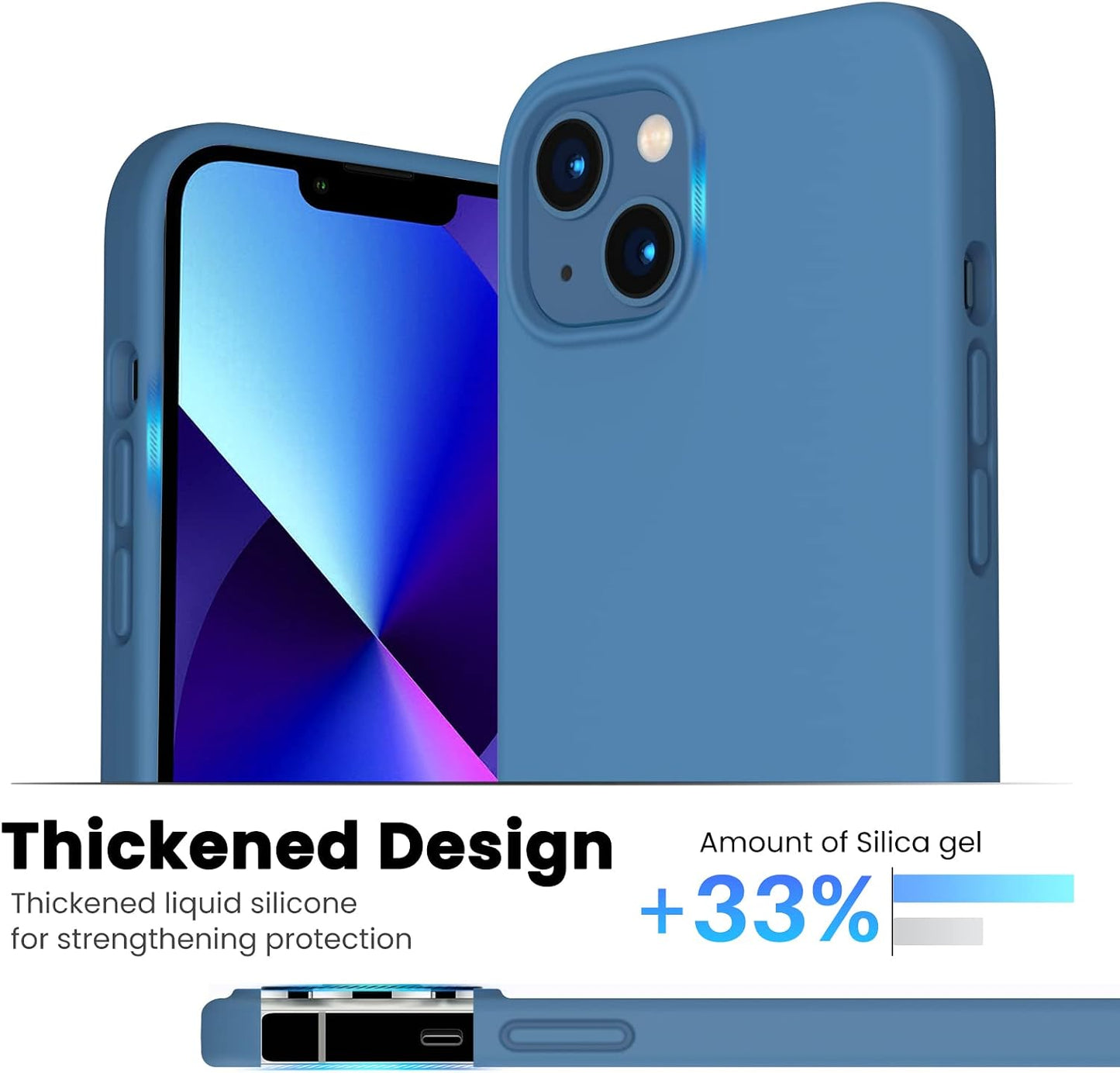 Shockproof Liquid Silicone Phone Case – Soft-Touch Protective Cover