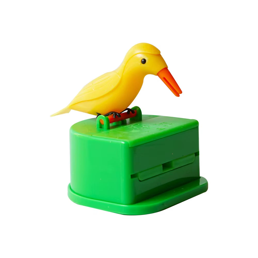 Small Bird Automatic Toothpick Dispenser Container