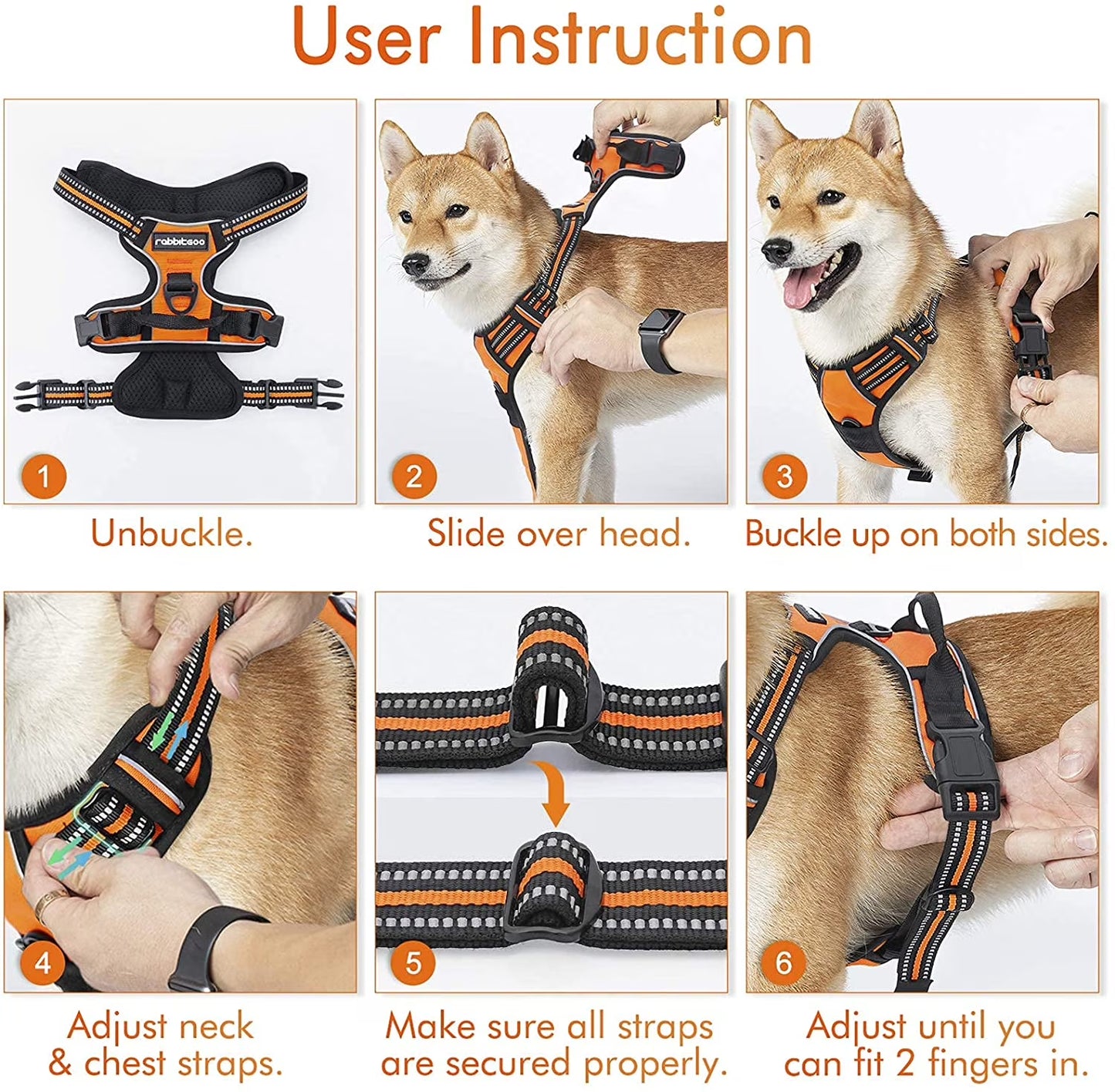 No-Pull Adjustable Dog Harness Pet Vest