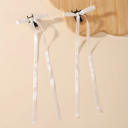Cute Ribbon Bow Headband Long Tassel Hair Clip