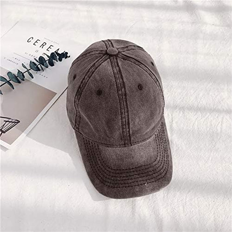 Vintage Washed Distressed Trucker Hat – Adjustable Dad Cap