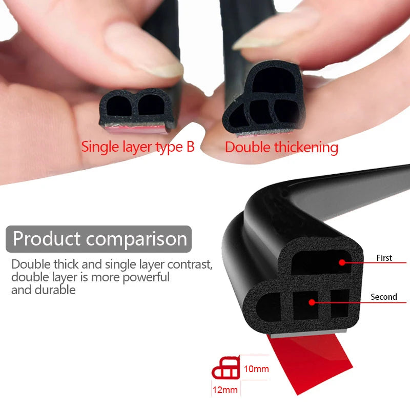 Car Door Seal Strip Rubber Soundproof Weather Strip