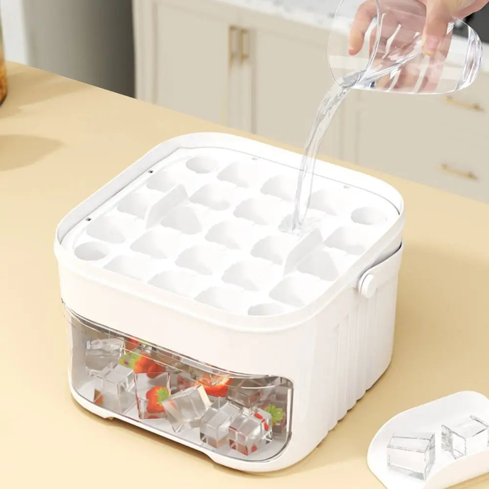 50-Cube Ice Maker with Easy Press Cap Double Layer