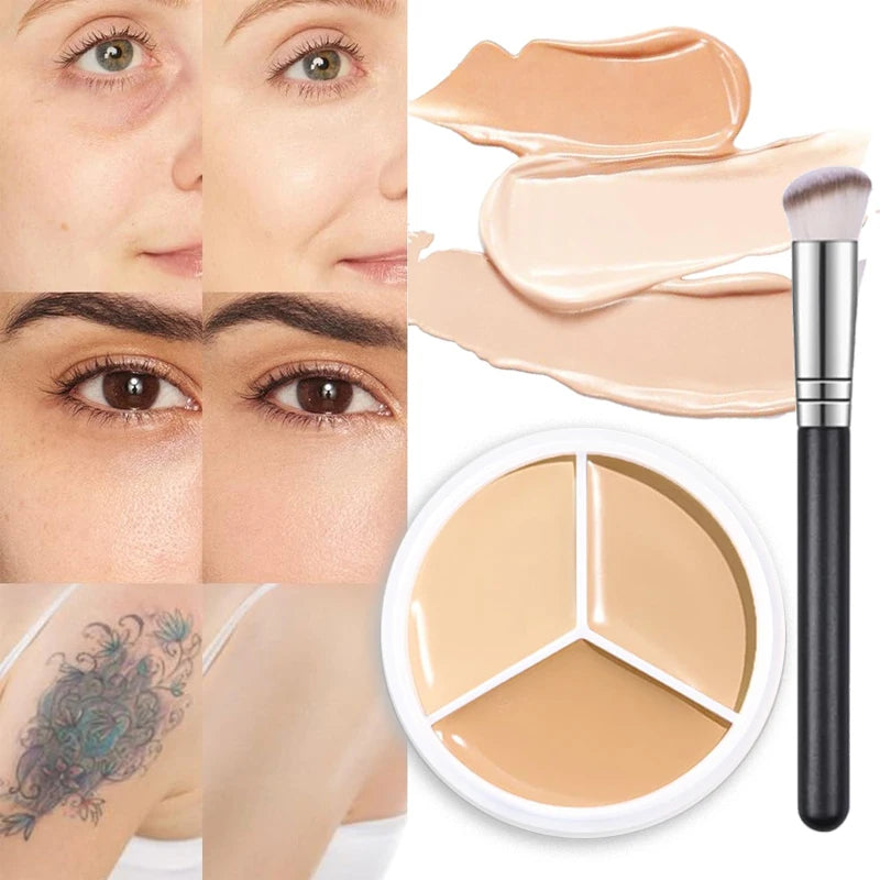 3-Color Concealer Palette Dark Circle Coverage