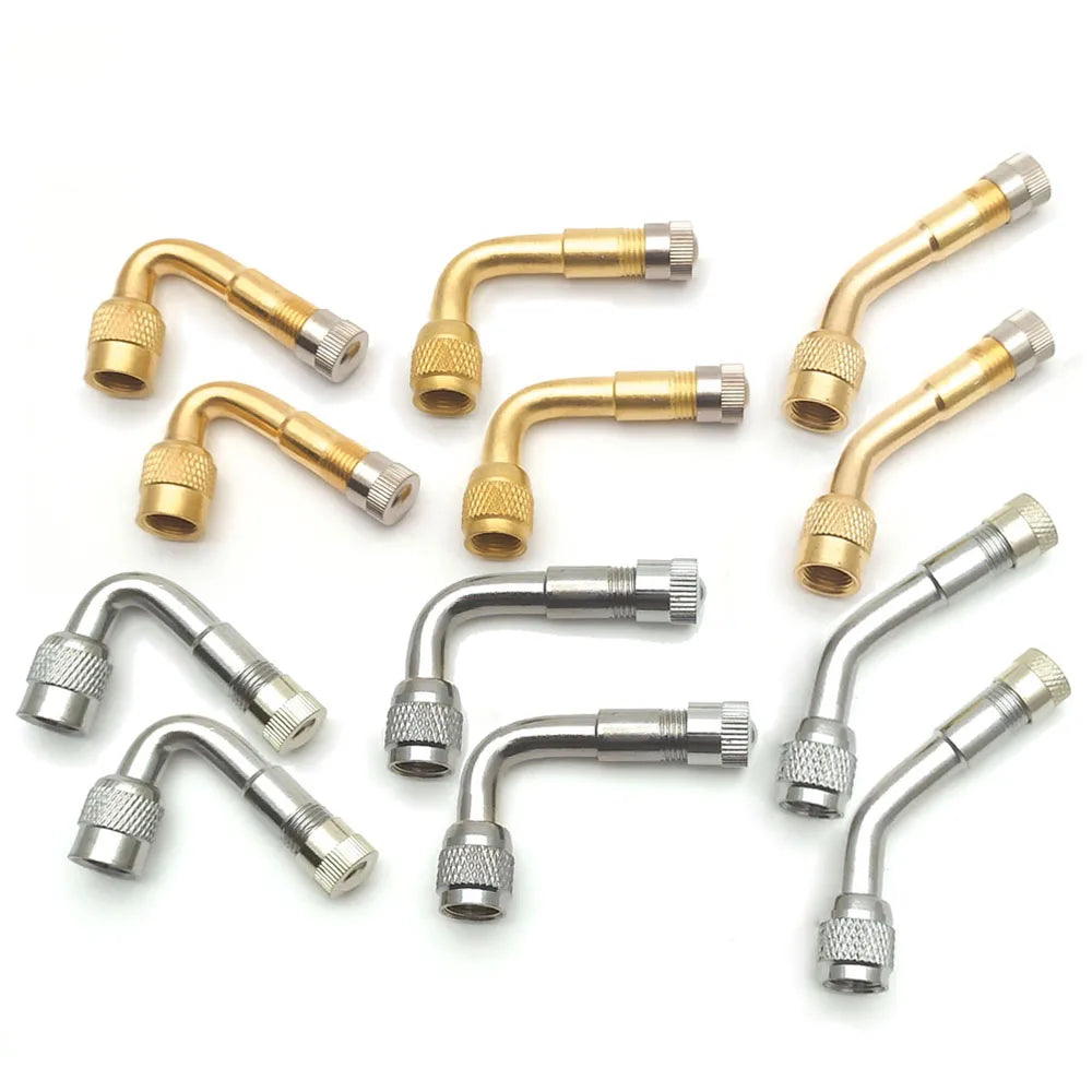 Motorcycle Angle Bent Valve Adaptor 2-Piece Set