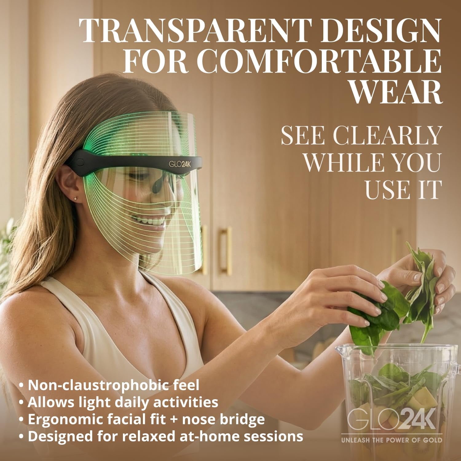 LED Face Mask 7 Color Modes Rechargeable Skin Care Device