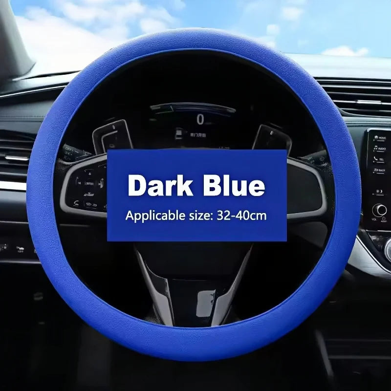 Car Silicone Steering Wheel Cover Sweat-Absorbing Non-Slip