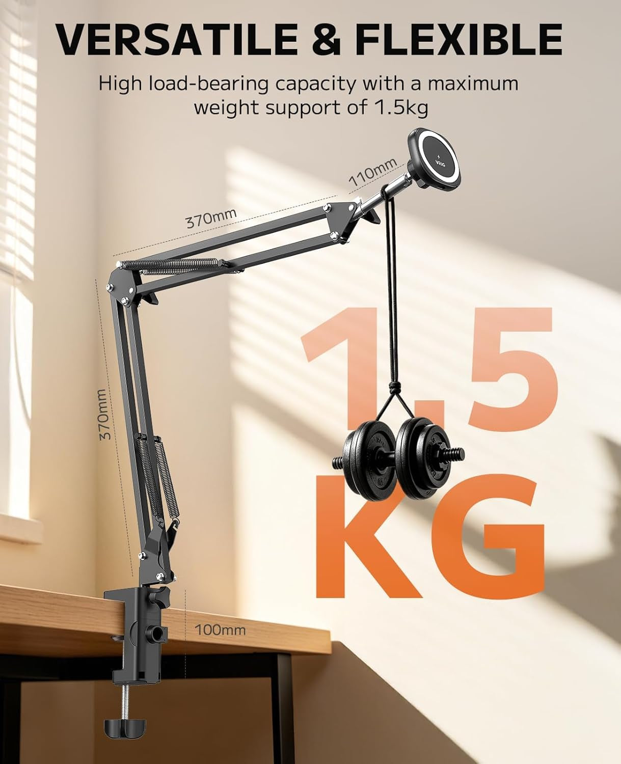 Magnetic Phone Charger Stand for Bed Desk 360 Rotation