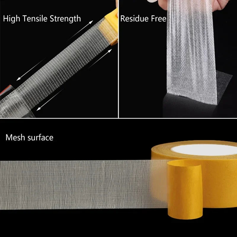 Heavy-Duty Double-Sided Carpet Tape – Waterproof Mesh Adhesive