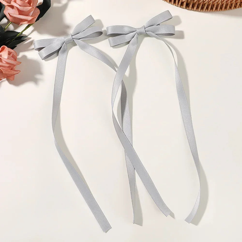 Cute Ribbon Bow Headband Long Tassel Hair Clip