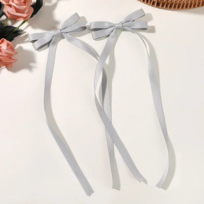 Cute Ribbon Bow Headband Long Tassel Hair Clip