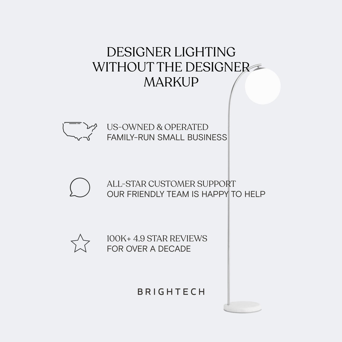Nova 74 In. Industrial 3 Ring Light LED Super Bright Floor Lamp with 3-Way Dimmer