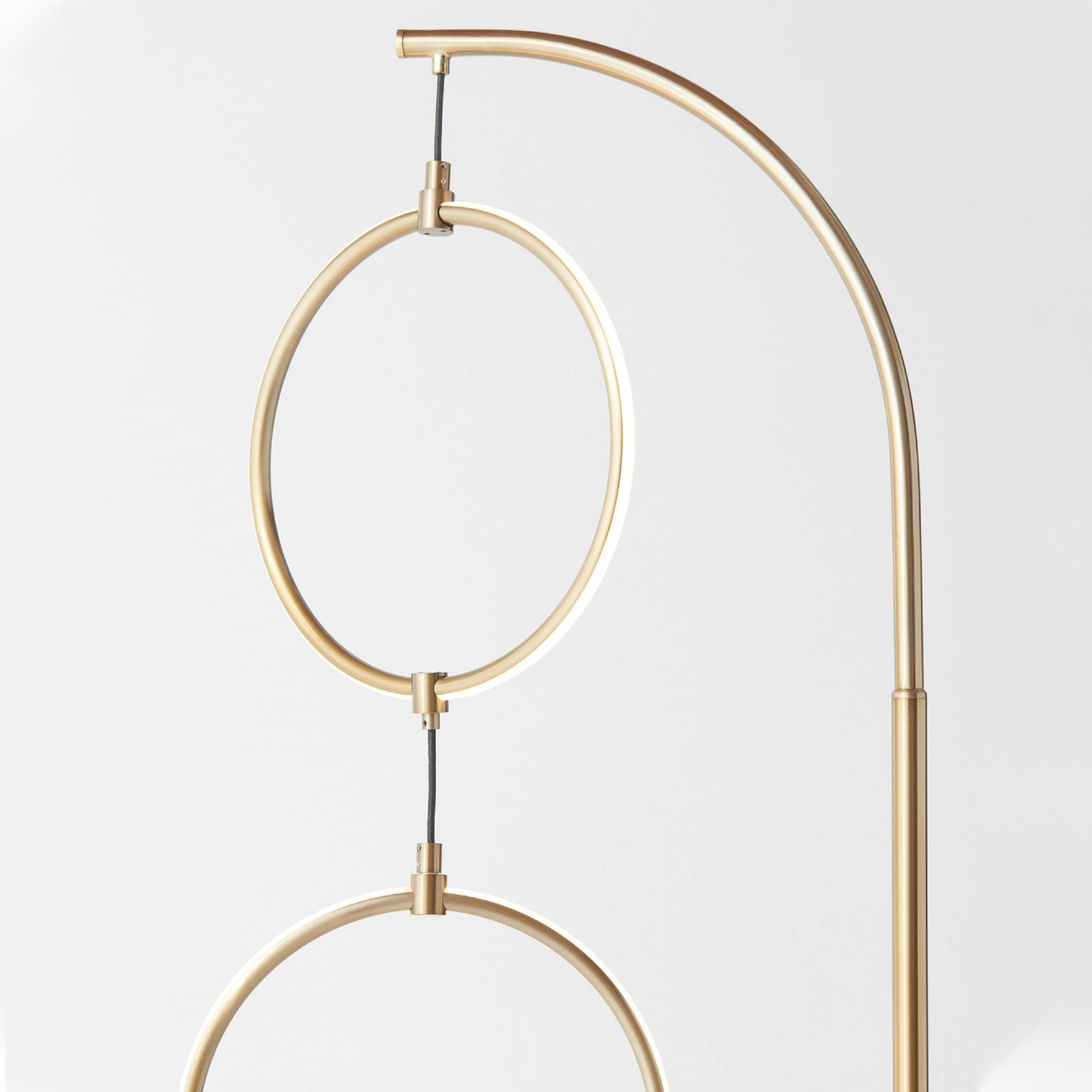 Nova 74 In. Industrial 3 Ring Light LED Super Bright Floor Lamp with 3-Way Dimmer